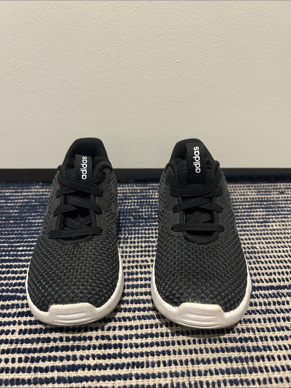 adidas Kids Black and White Knit Sneakers